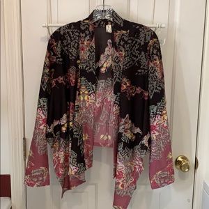 Boho Print open Cardigan size Small